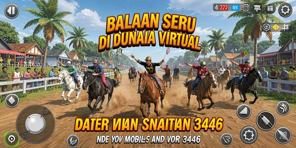 Tampilan gameplay seru dari 3446 dengan balapan yang menegangkan.