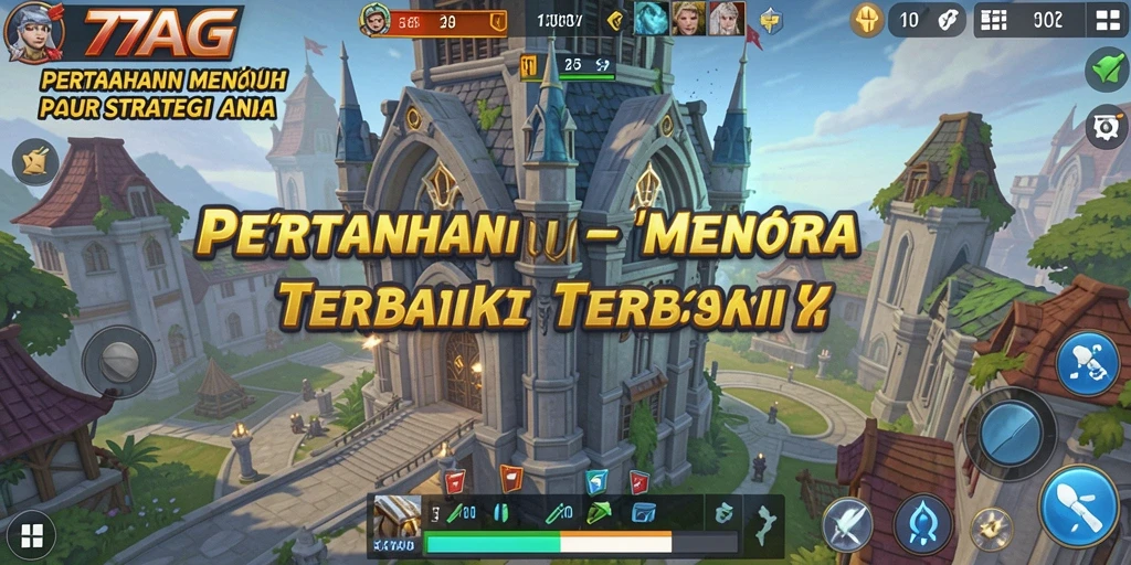 Screenshot utama 77AG menampilkan aksi mendebarkan dalam Tower Defense.