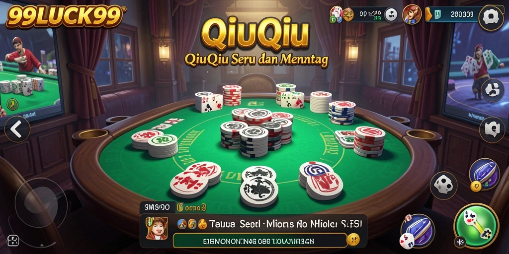 Tampilan gameplay QiuQiu yang menegangkan di 99LUCK99.