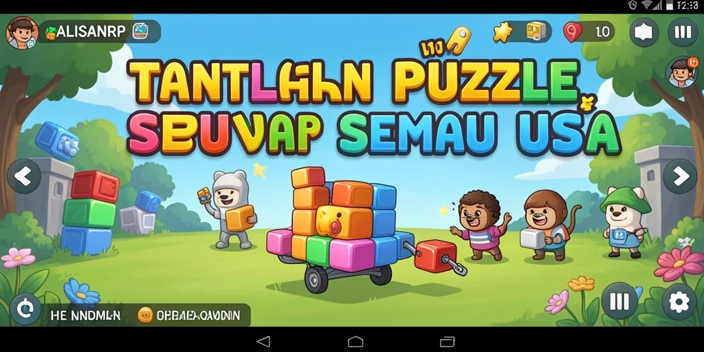 Tampilan gameplay Puzzle yang menarik dan penuh warna.