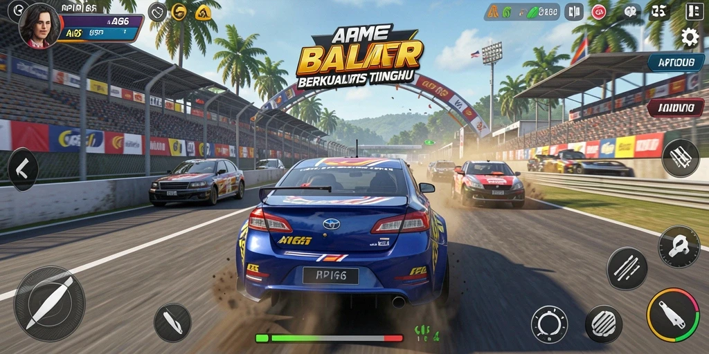 Gameplay balap seru dengan grafik memukau di API66.