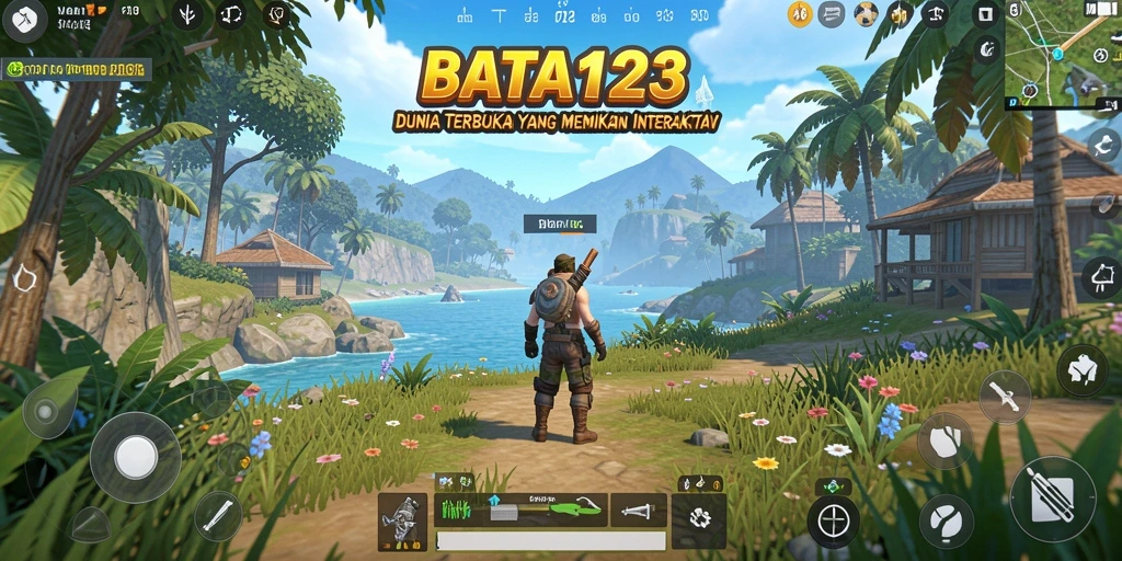 Tangkapan layar gameplay BATA123 yang menampilkan eksplorasi dunia terbuka.