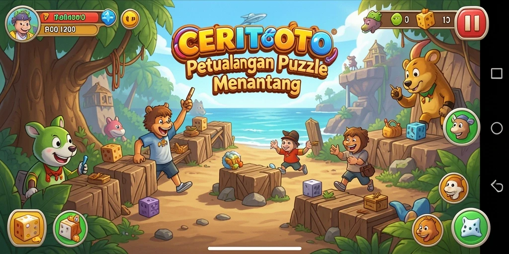 Screenshot gameplay CERITOTO yang menunjukkan tantangan Puzzle yang menarik.