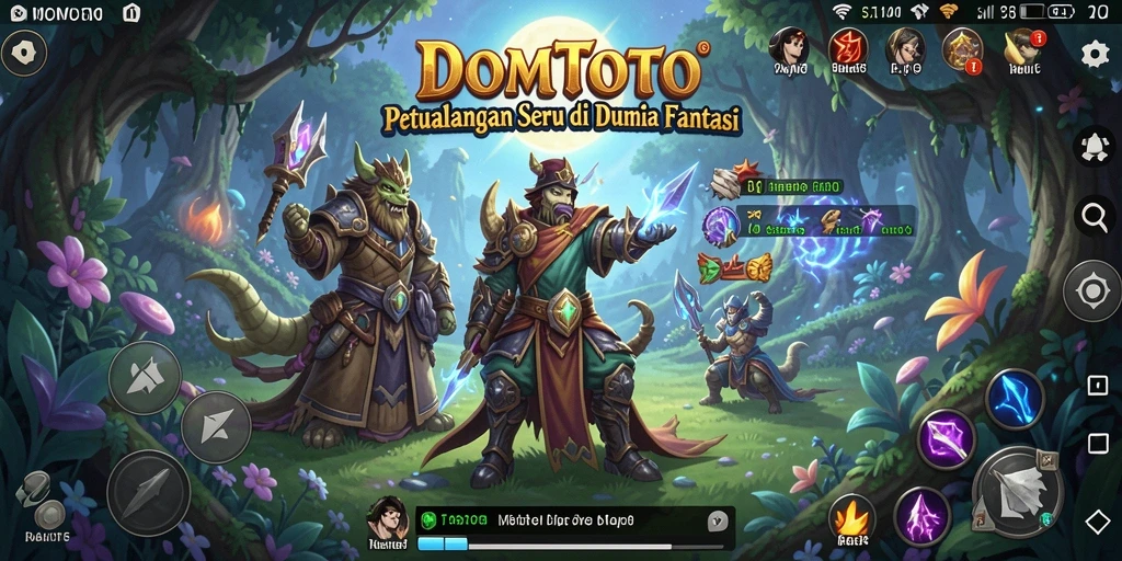 Tampilan screenshot DOMTOTO yang menampilkan aksi seru dalam petualangan.