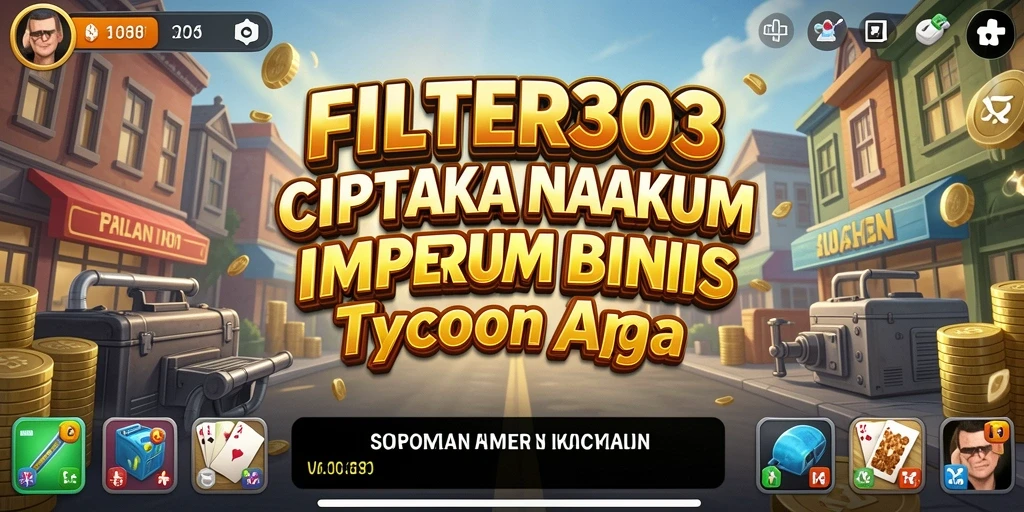 Tampilan gameplay seru FILTER303 dengan berbagai fitur Tycoon.
