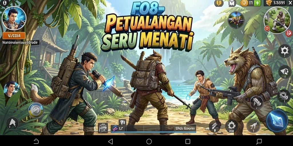 Tampilan menarik dari gameplay petualangan FO8 yang mengesankan.