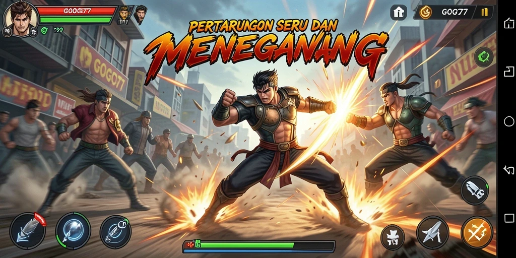 Tampilan screenshot GOGO77 dengan gameplay Fighting yang intens.