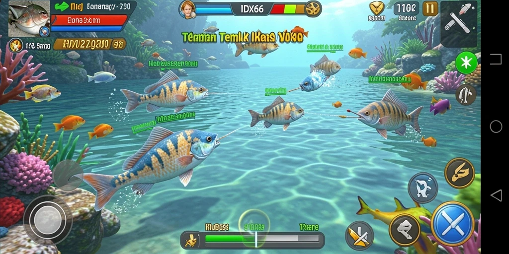 Screenshot gameplay Tembak Ikan IDX66 yang menegangkan dan penuh aksi.
