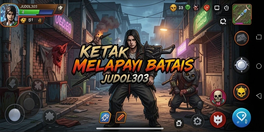 Gameplay menyeramkan dari JUDOL303 dalam suasana gelap.