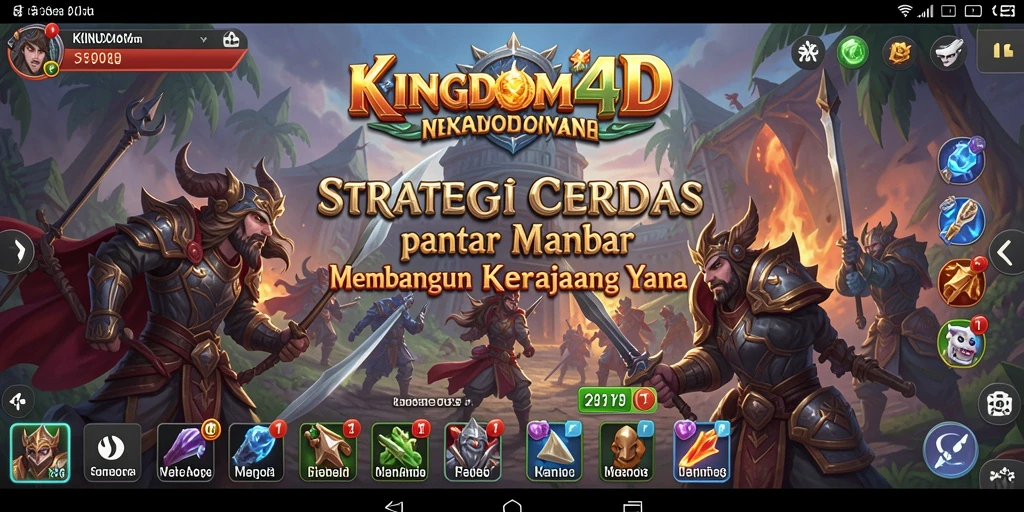 Screenshot KINGDOM4D menampilkan aksi strategis dalam membangun kerajaan.