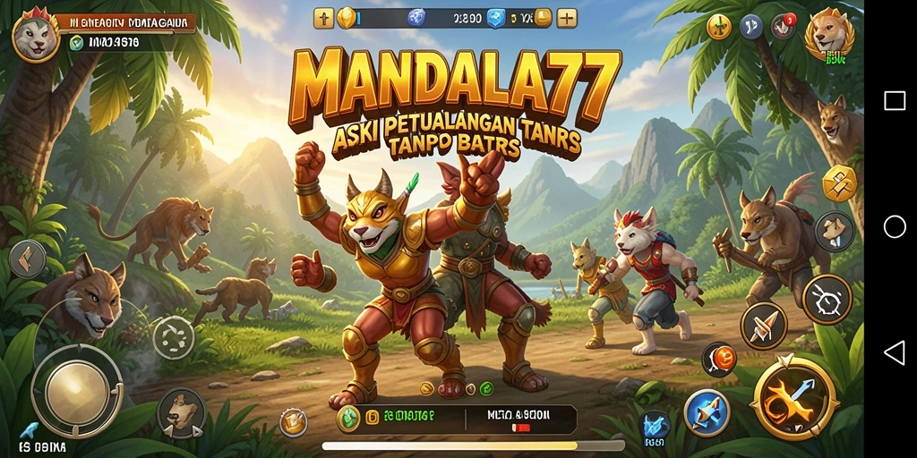 Tampilan gameplay MANDALA77 yang penuh aksi dan keseruan.
