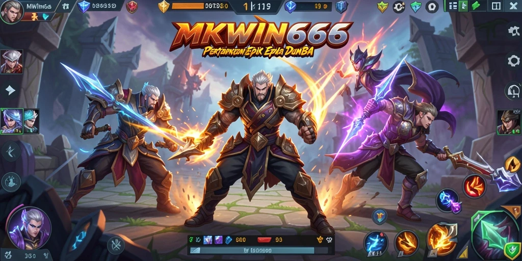 Screenshot gameplay MKWIN666 yang menampilkan aksi pertarungan intens.