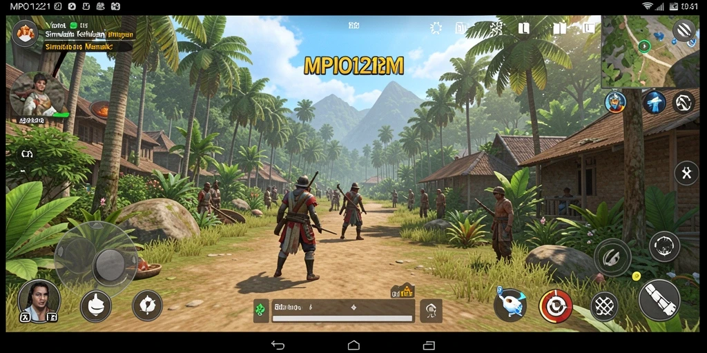 Tampilan gameplay MPO1221 yang menunjukkan interaksi karakter dan aktivitas sehari-hari.