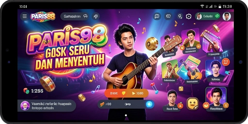 Tampilan gameplay seru dalam PARIS88 dengan alunan musik yang menggugah.