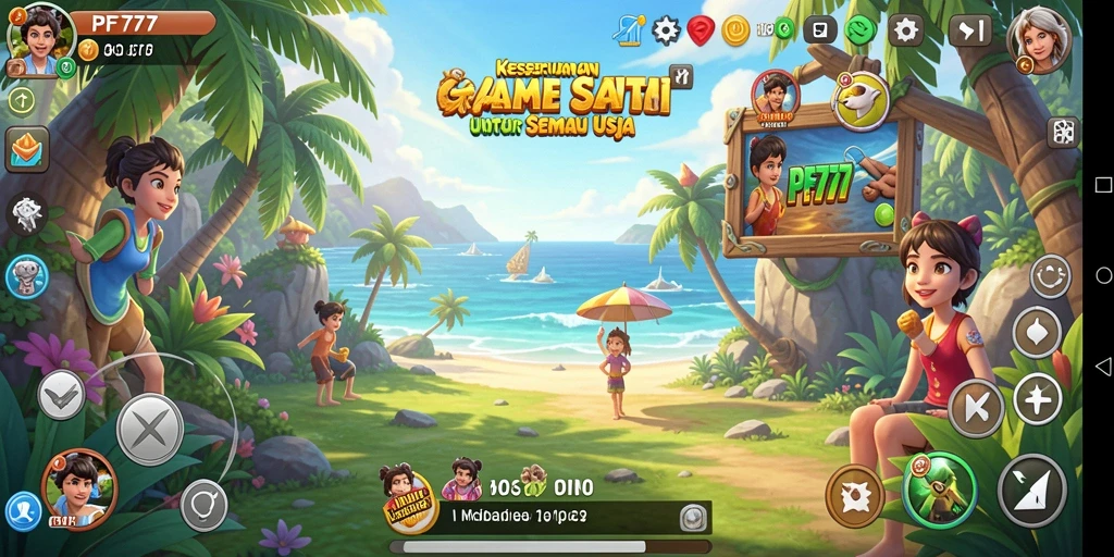 Tampilan gameplay mengasyikkan dari PF777 dengan grafis cerah.