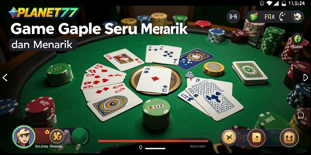 Screenshot gameplay PLANET77 yang menunjukkan keseruan bermain Gaple.