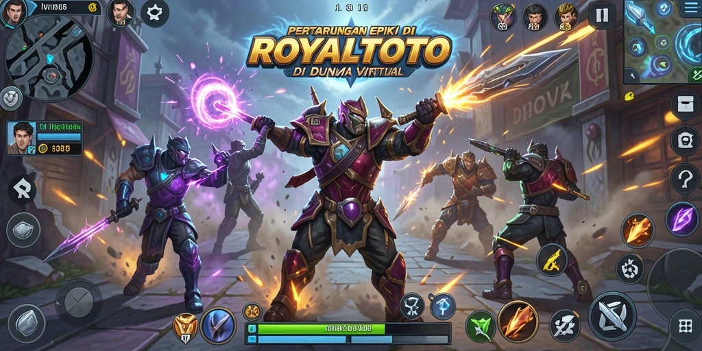 Screenshot gameplay <strong>ROYALTOTO</strong> menunjukkan pertarungan seru yang mendebarkan.