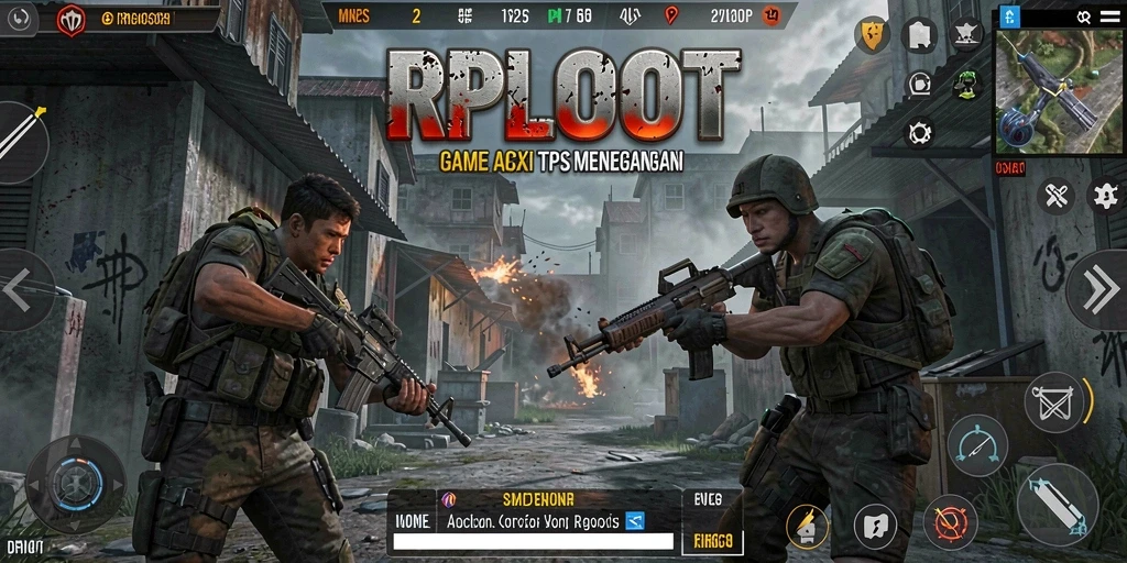 Tampilan gameplay RPLOOT dengan aksi tembak-menembak yang intens.