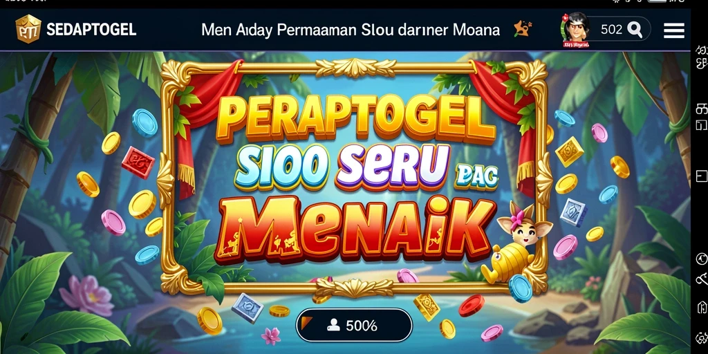 Tampilan menarik dari permainan slot SEDAPTOGEL yang penuh warna.