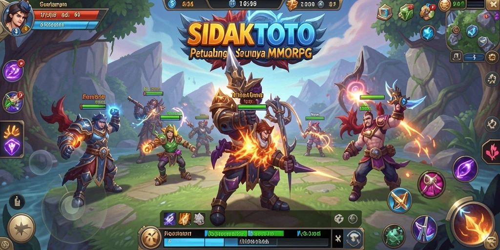 Screenshot menampilkan aksi seru dalam gameplay MMORPG.