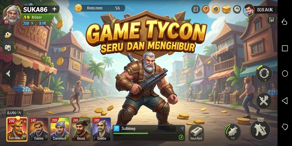 Screenshot gameplay SUKA86 yang menampilkan pengalaman Tycoon yang mendebarkan.