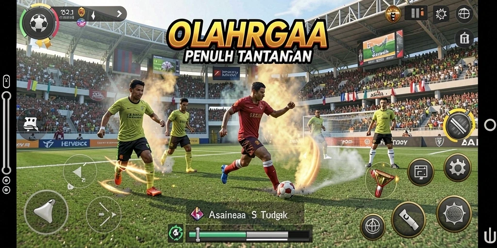 Screenshot menunjukkan aksi seru dalam permainan olahraga T6.