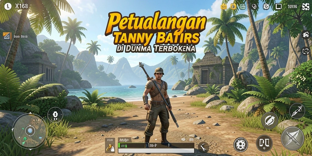 Tampilan gameplay <strong>X168</strong> yang luas dengan banyak eksplorasi.